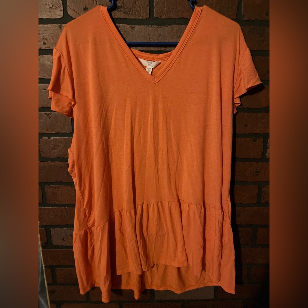 Orange Ruffle Top